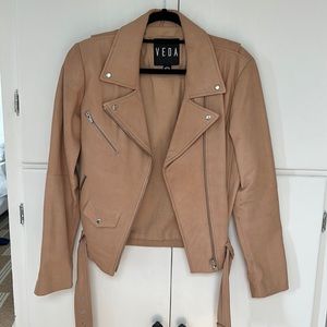 Veda blush pink leather jacket
